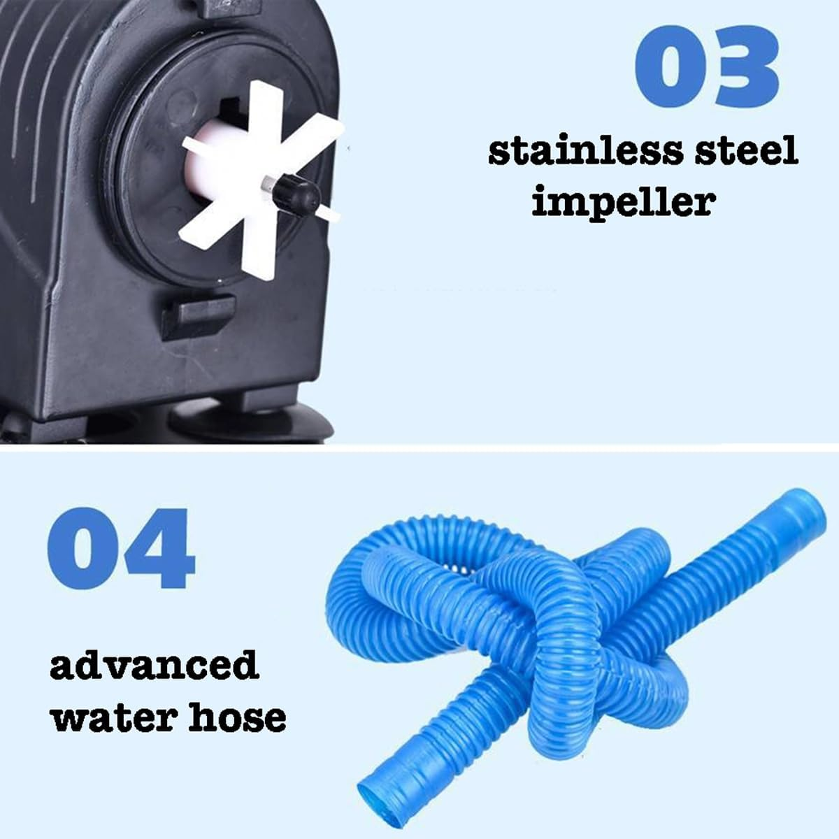 AIMALL 3-In-1 Mini Aquarium Filter - Submersible Water Purifier with Oxygen Pump, Energy-Efficient & Quiet Operation, Ideal for Various Tank Sizes, Includes Installation Accessories