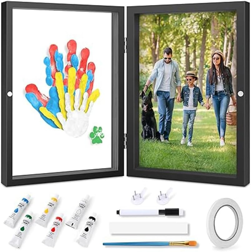 DIY Craft Souvenir Photo Frame, Family Handprint Photo Frame, Handprint Decoration Kit, Suitable for Parents and Newborns, Couples, Anniversary Home Items image number 4