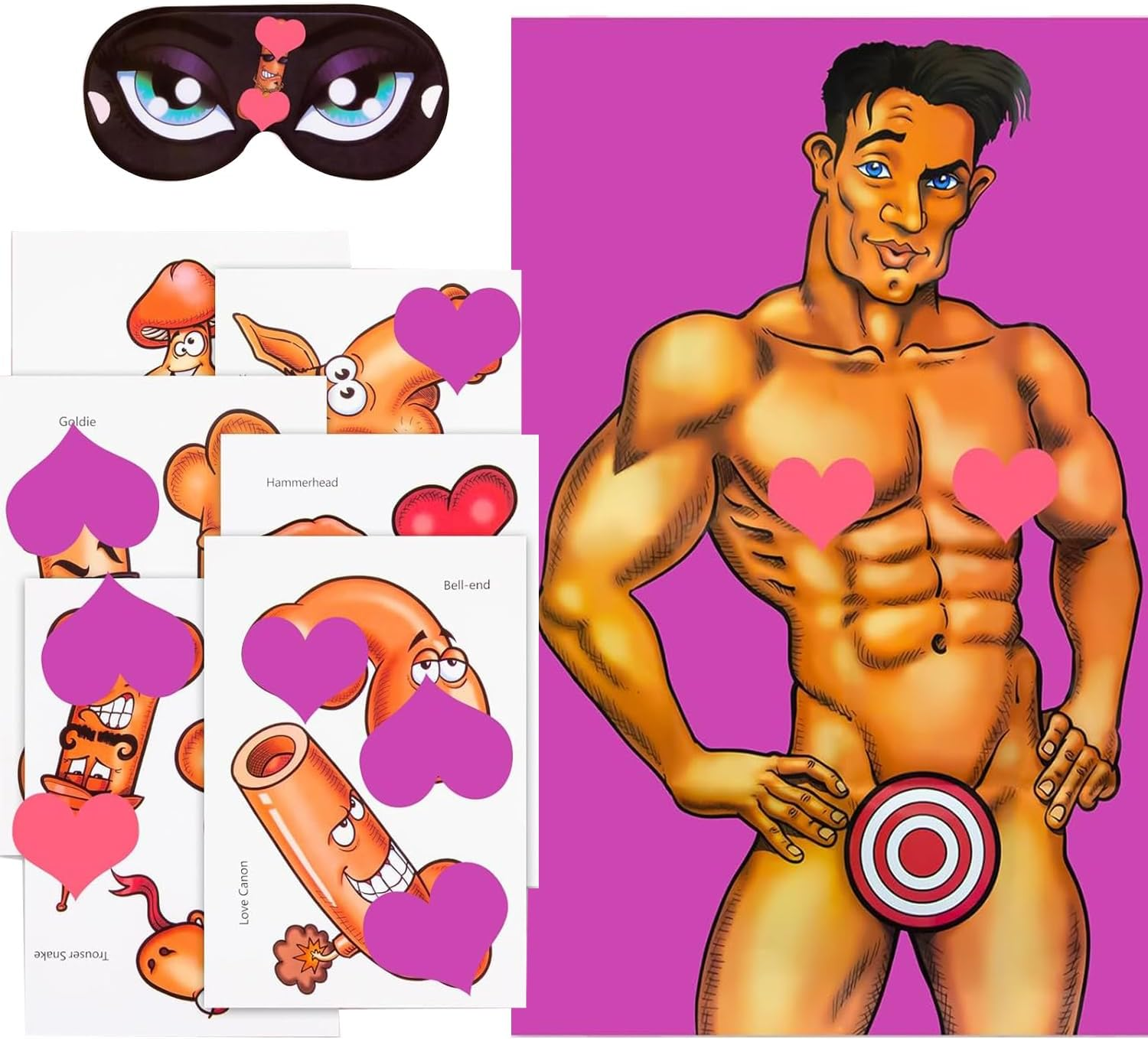 Pin the Junk on the Hunnk Bachelorette Party Game, Hen'S Night, Party Favors for the Bride, Girls Hen'S Night Games， Ladies Night Out， Birthday Party，Bridal Showers image number 5