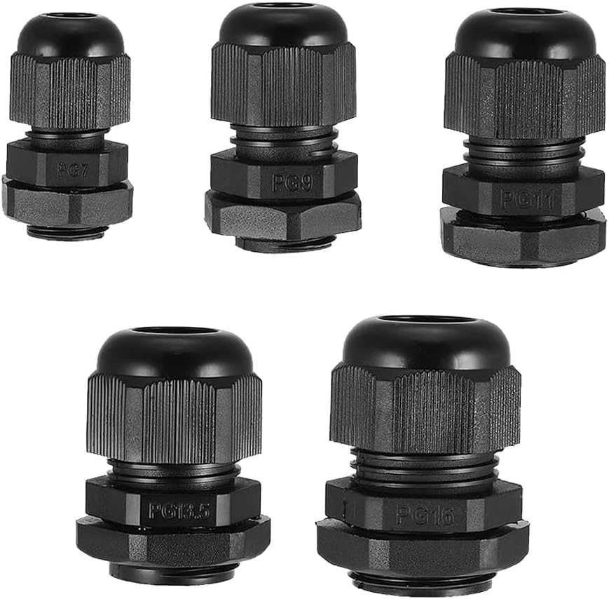 10Pcs Waterproof Nylon Cable Gland Kit IP68 Joints Adjustable Locknut Tool Set image number 1