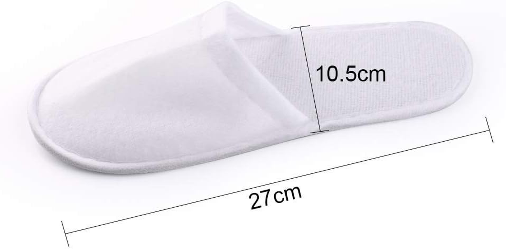 12 Pairs Closed Toe EVA Slippers - Non-Slip, Premium Bulk Hotel, Breathable Soft Non-Wovens House Guest Slippers for Men and Women - Salon, Hotel, Home Use image number 6