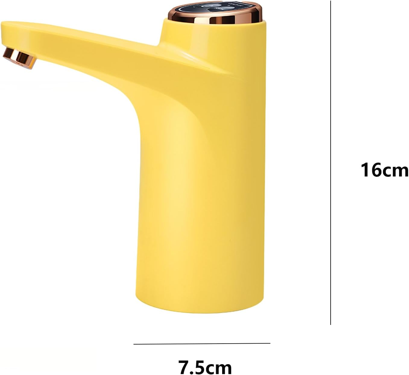 Water Dispenser for 5 Gallon Bottle,600Ml Quantitative Water Pump,Portable USB Charging Electric Bottle Pump,2-5 Gallon Kettle Suitable for Home Kitchen, Office, Camping,Outdoor (Yellow) image number 2