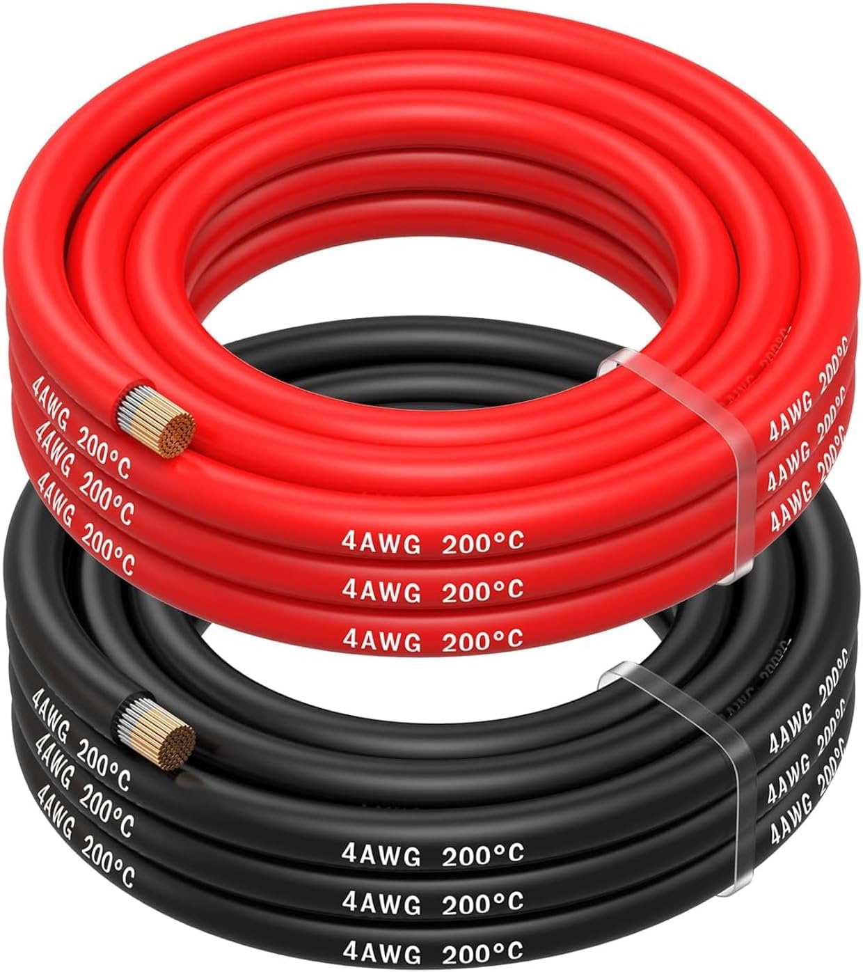 Ozchillon Flexible Silicone Wire Spool 4&ndash;28 AWG Tinned Copper 600V &ndash; 3M to 60M Heat Resistant Cable for Automotive Battery Solar Inverter Marine Caravan RV Electrical (6M, 8AWG) image number 4