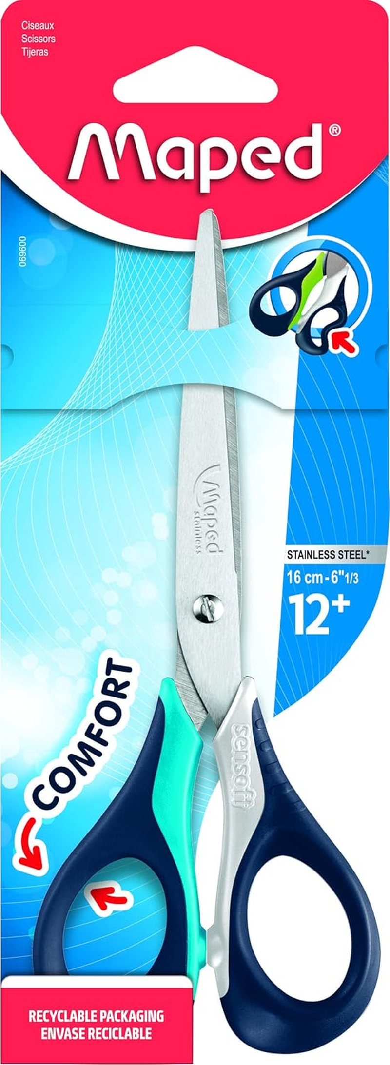 Maped Sensoft Scissor 16Cm image number 1