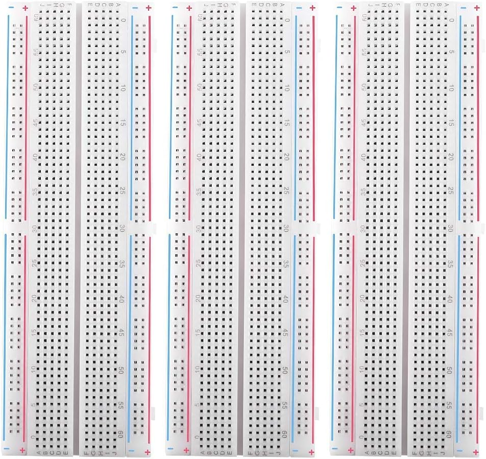 3Pcs Breadboard 830 Point Solderless Prototype PCB Board Kit for Arduino Proto Shield Distribution Connecting Blocks image number 2