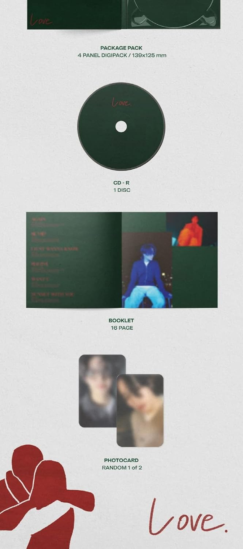 GOT7 Jay B Def. LOVE. 1St EP Album Cd+16P Booklet+Tracking Kpop Sealed