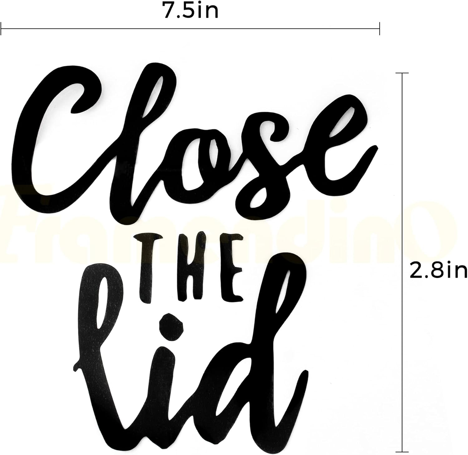 Framendino, 2 Pack DIY Bathroom Toilet Seat Sticker Decal Funny Reminder Decoration Washroom image number 4