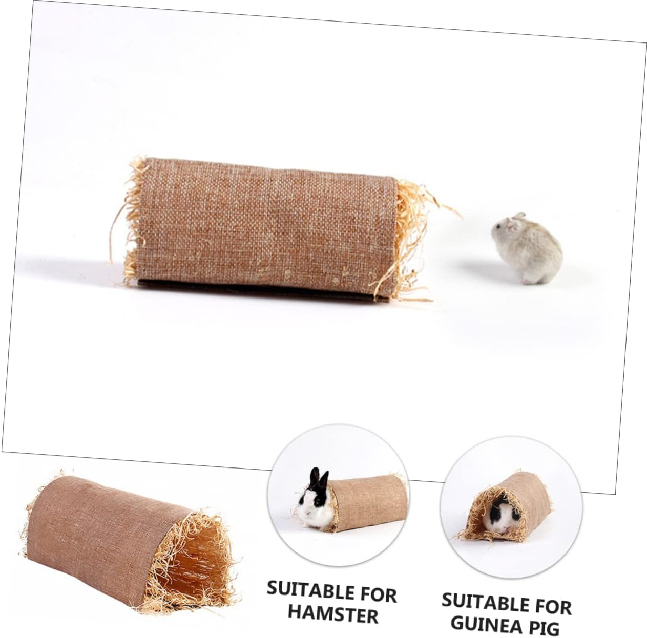 Rabbit Grass Tunnel Nest Adorable Pet Sleeping Lounge Bed for Small Animals for Bunnies Chinchillas and Other Pets Cozy and Natural Pet Supplies image number 2