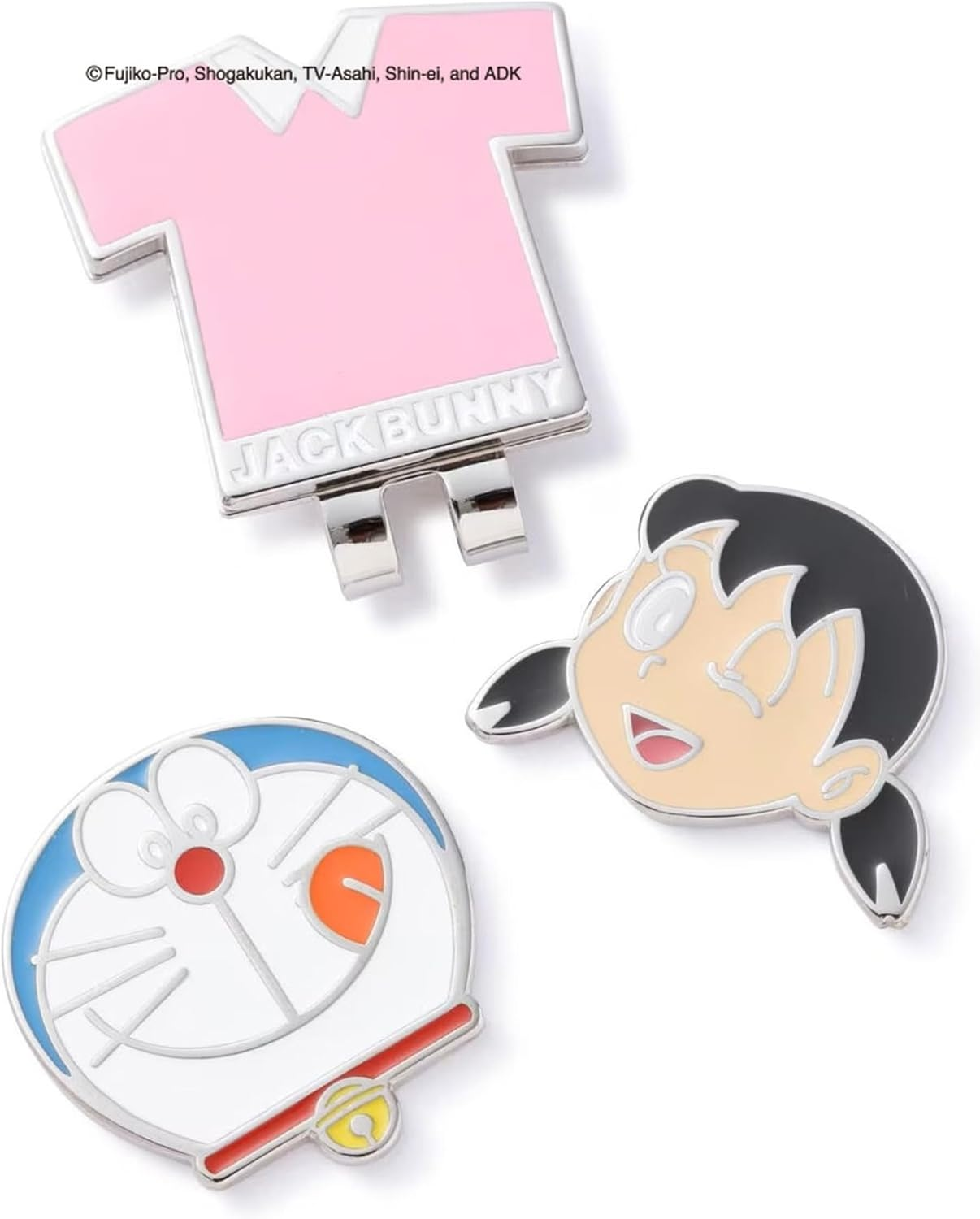 Jack Bunny 262-4284014 Clip Marker [Doraemon] (Nobita, Shizuka, Gyan Suneo) / Golf Round