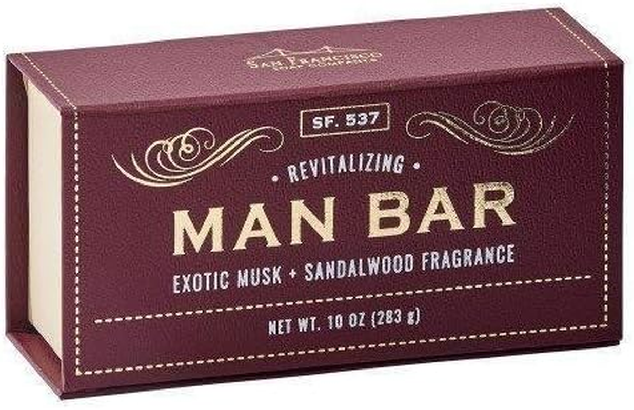 San Francisco Soap Co Man Bar 10 Oz Bar Soap - One Each Cardamom-Juniper and Exotic Musk-Sandalwood