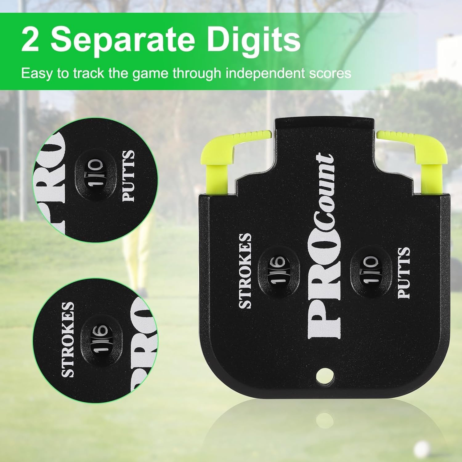 HH-GOLF 2 Digit 1-99 Golf Score Counter, Strokes and Putts Golf Score Shot Stroke Counter