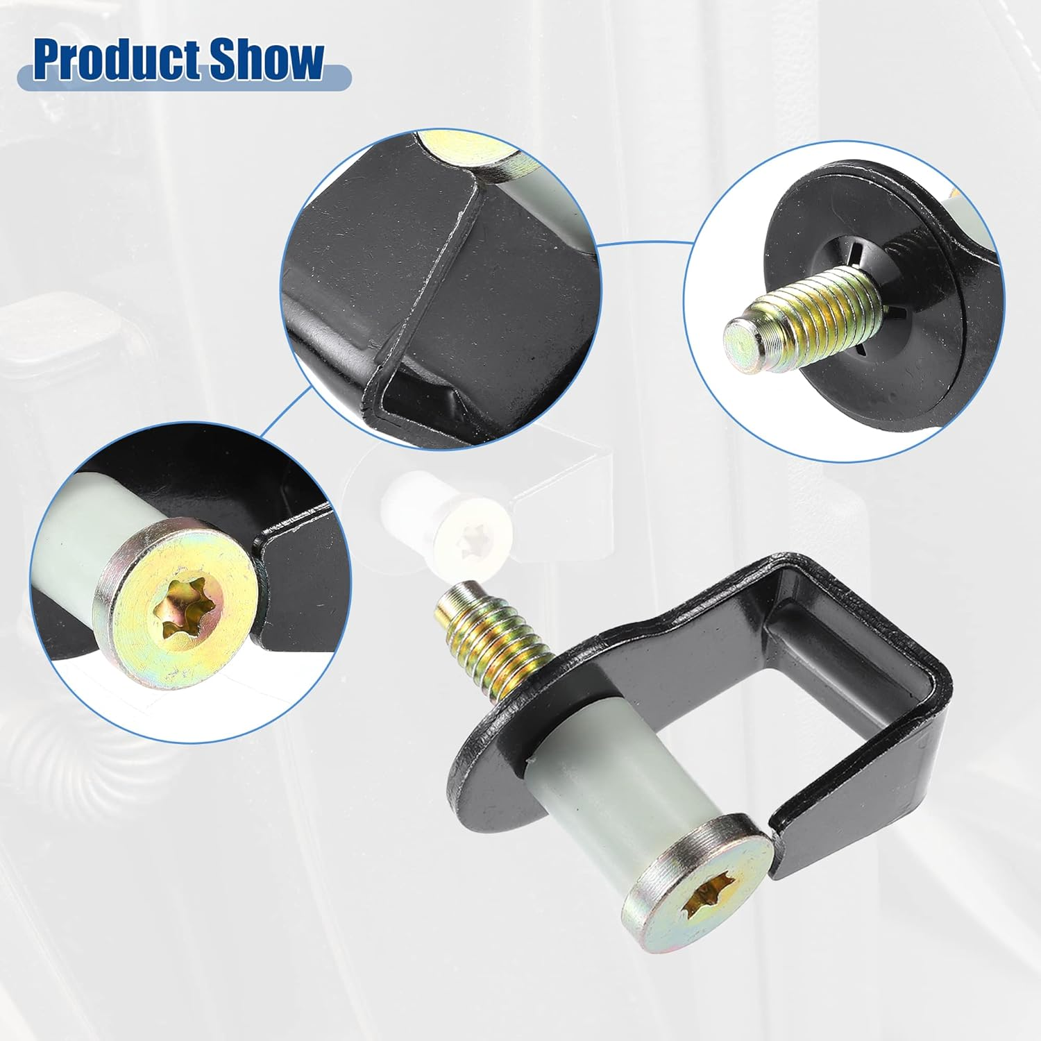 ACROPIX Door Lock Striker Bolt Assembly Replacement Fit for Ford F-150 F-250 - Pack of 2 Black image number 1