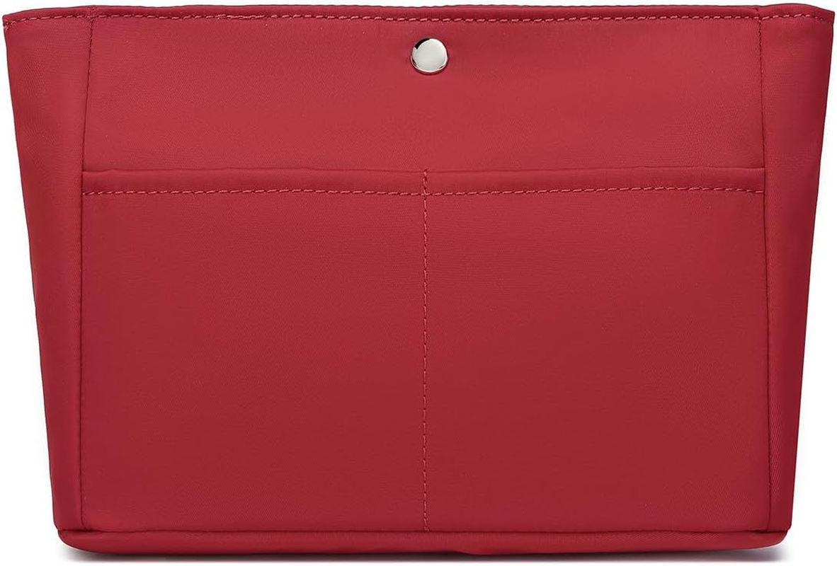 YONEBN Waterproof Storage Bag Lightweight Large Capacity Nylon Bag Inner Bag Handbag Organizer, Nylon/Brown, Simple