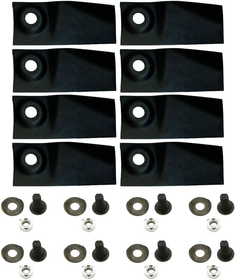 8Pcs Blades & Bolts Set for 18" & 21" Cut MTD Yardman Mowers 753-9006 for 18" Stihl Viking Lawn Mowers 6213 007 1000 image number 4