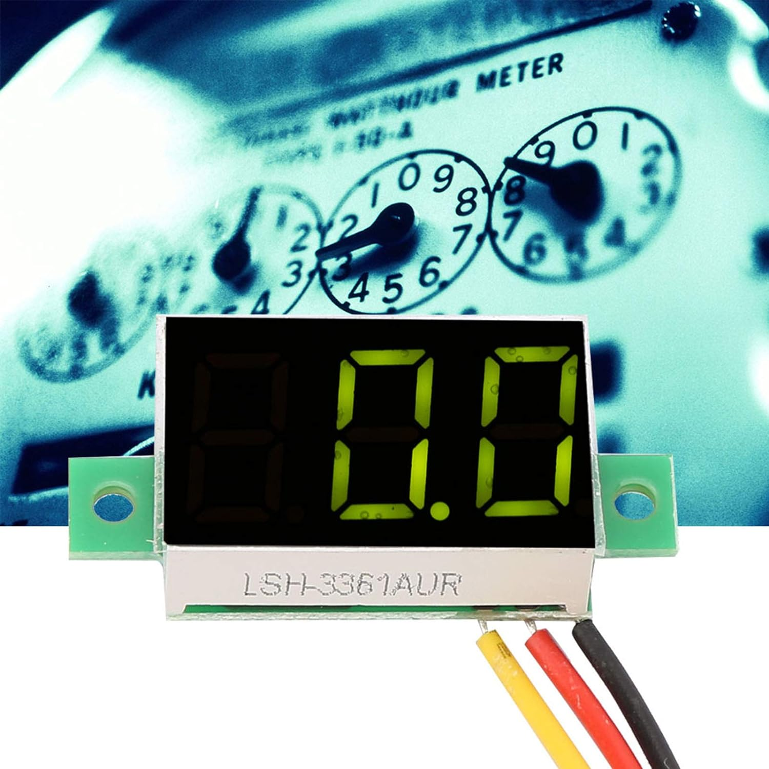 5Pcs DC 4-30V Mini Digital Voltmeter Three‑Wire LED Voltmeter Display with Reverse Polarity Protection and Accurate Pressure Measurement Voltage Tester 3 * Red1 * Blue1 * Green| Digital Display