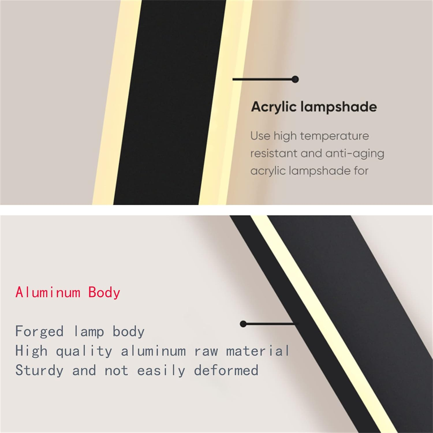 LED Outdoor Garden Wall Light Lamp Dimmable with Remote Control Wall Sconce Black outside Indoor Long Strips Lights IP65 Waterproof Exterior Bar Wall Lamp Fixture for Patio Hallway Garage (150Cm 78W) - 150Cm 78W image number 5