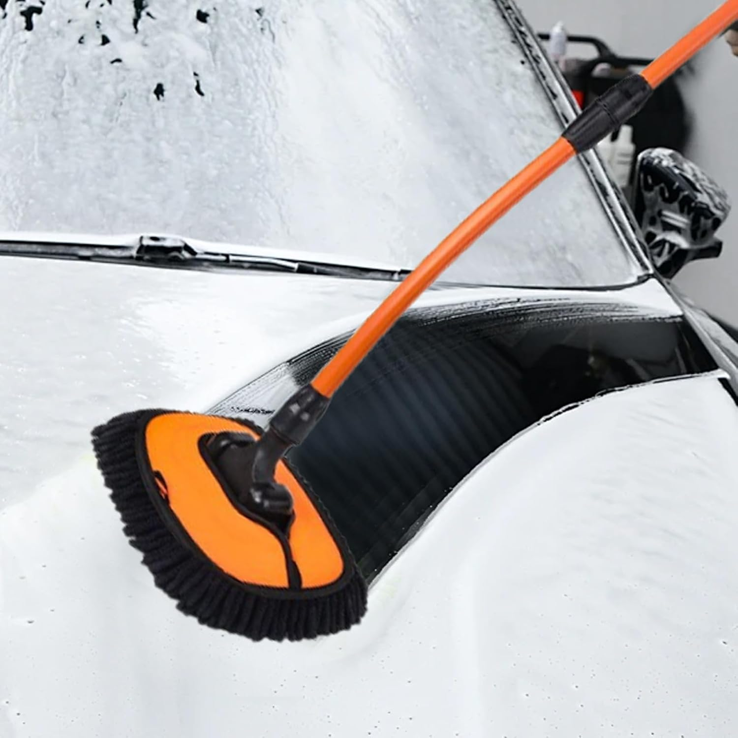 Weqizuerqi Car Wash Mop - Car Cleaning Care Brush,Long Handle No Scratch Extendable Duster for Automotive Truck Vehicle Dirt Dust Detailing Auto Washing image number 4