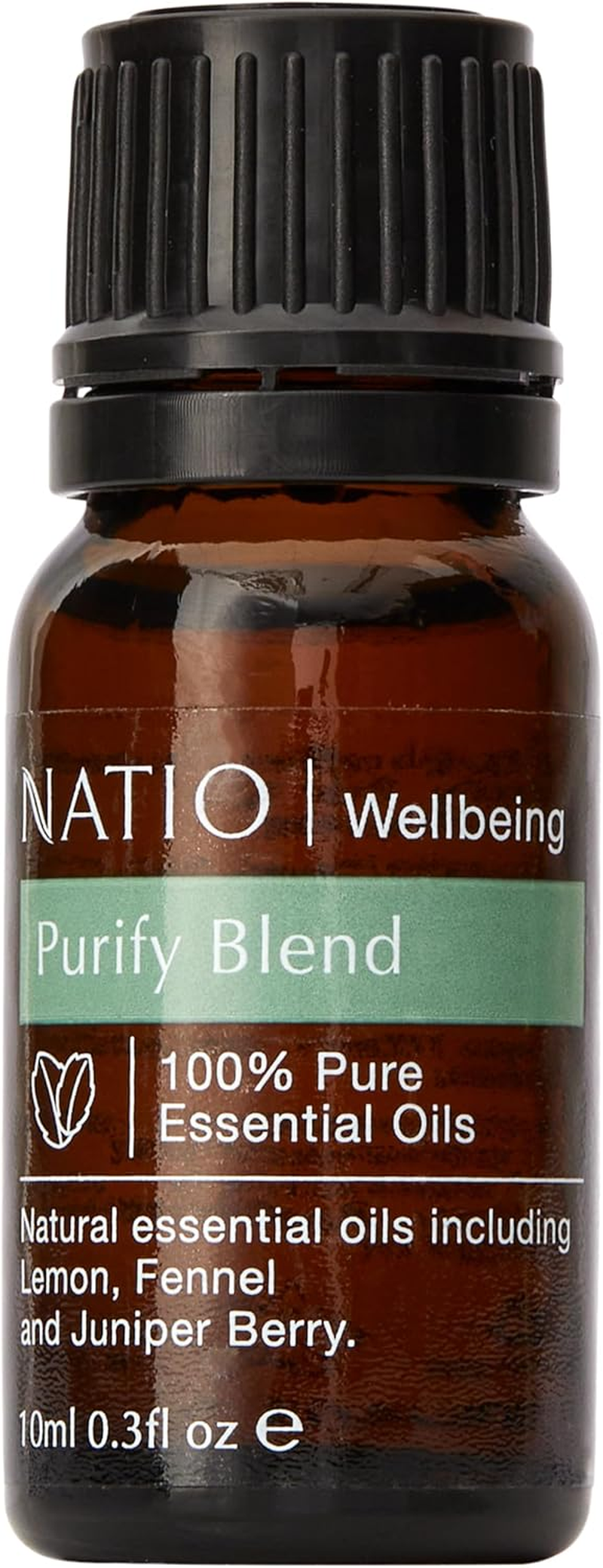 Natio Australia Wellbeing Pure Essential Oil Blend - Purify 10Ml - Lemon, Fennel and Juniper Berry to Help Nutralise Unwanted Odours - 100% Pure Essential Oil Blend - Made in Australia image number 2