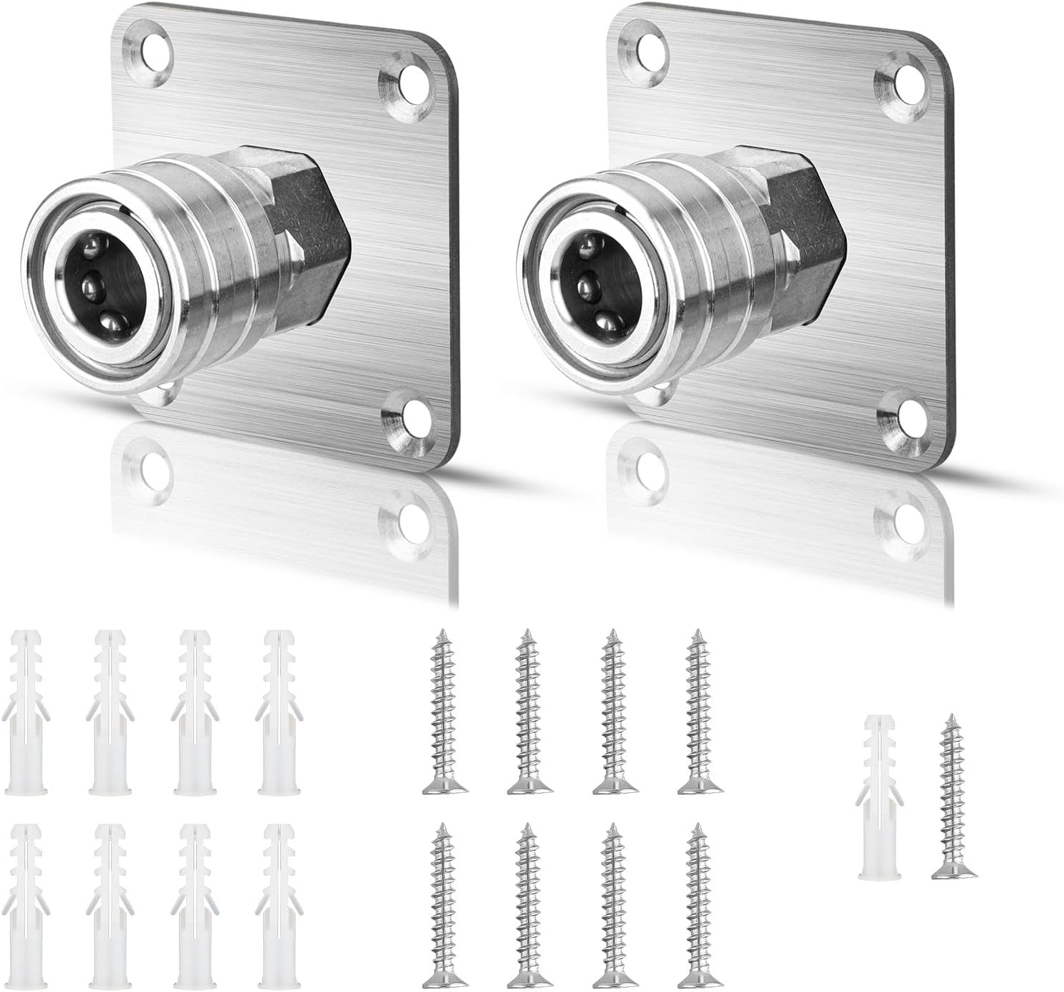 PEUTIER 2 Pieces Pressure Washer Foam Cannon Holder, 1/4" Quick Connect Automatic Foam Cannon Wall Mount Bracket, Stainless Steel Nozzle Tip Holder Pressure Washer Gun Accessories Storage Rack image number 5