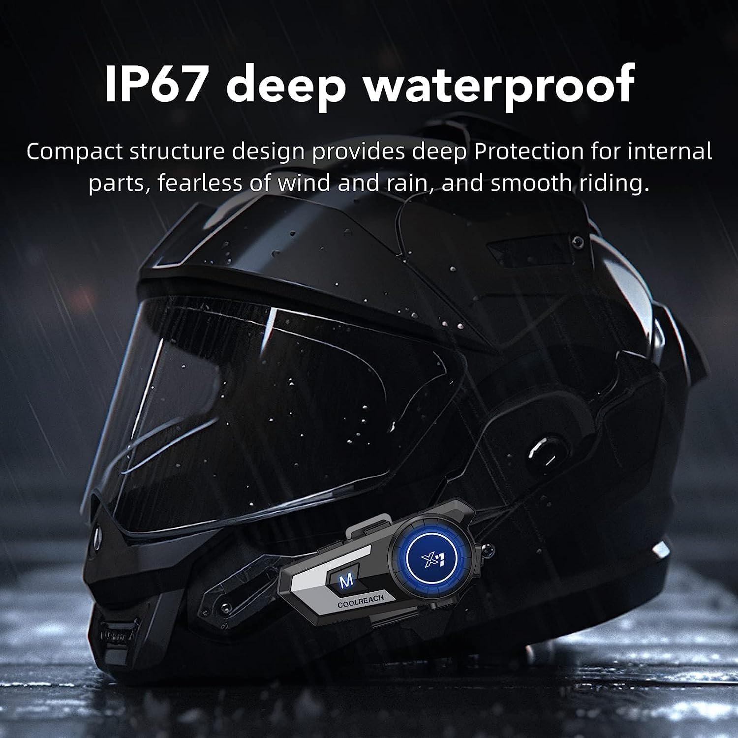 Khptop Motorcycle Headphones, Built-In Bluetooth Headphones, Ski Helmet, CVC, Noise Cancelling, Stereo, Music, Auto Response, 90 Hours Playback, Tweeter, Slim, 1000Mah image number 6