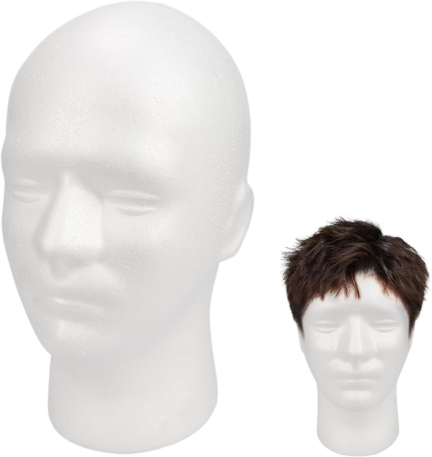 Male Head Model Foam - Mannequin Display Hairpieces Stand Holder - Male Wig Display Mannequin Head, Hat Display Mold, Cosmetics Model Head Wig Display for Hats image number 3