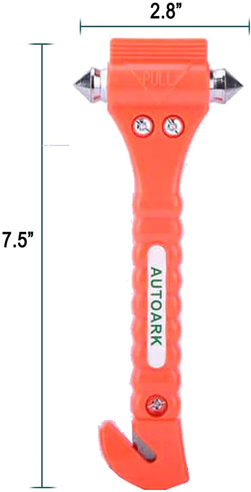 Autoark Car Safety Antiskid Hammer Seatbelt Cutter Emergency Class - Window Punch Breaker Auto Rescue Disaster Escape Life-Saving Hammer Tool,2 Pack,Az-012 image number 6