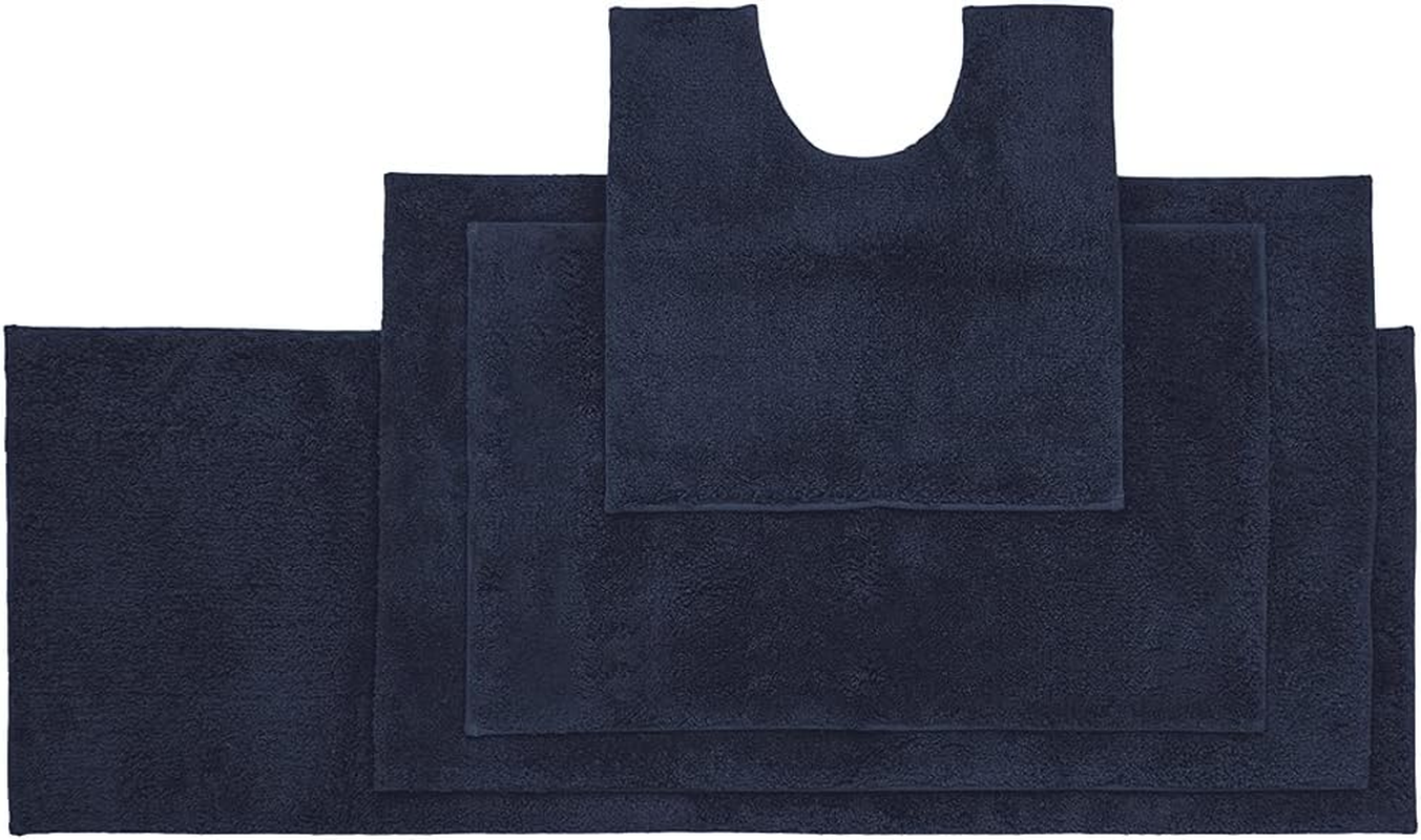 Bambury Microplush Contour Bath Mat, Navy, 50X50 Cm image number 2