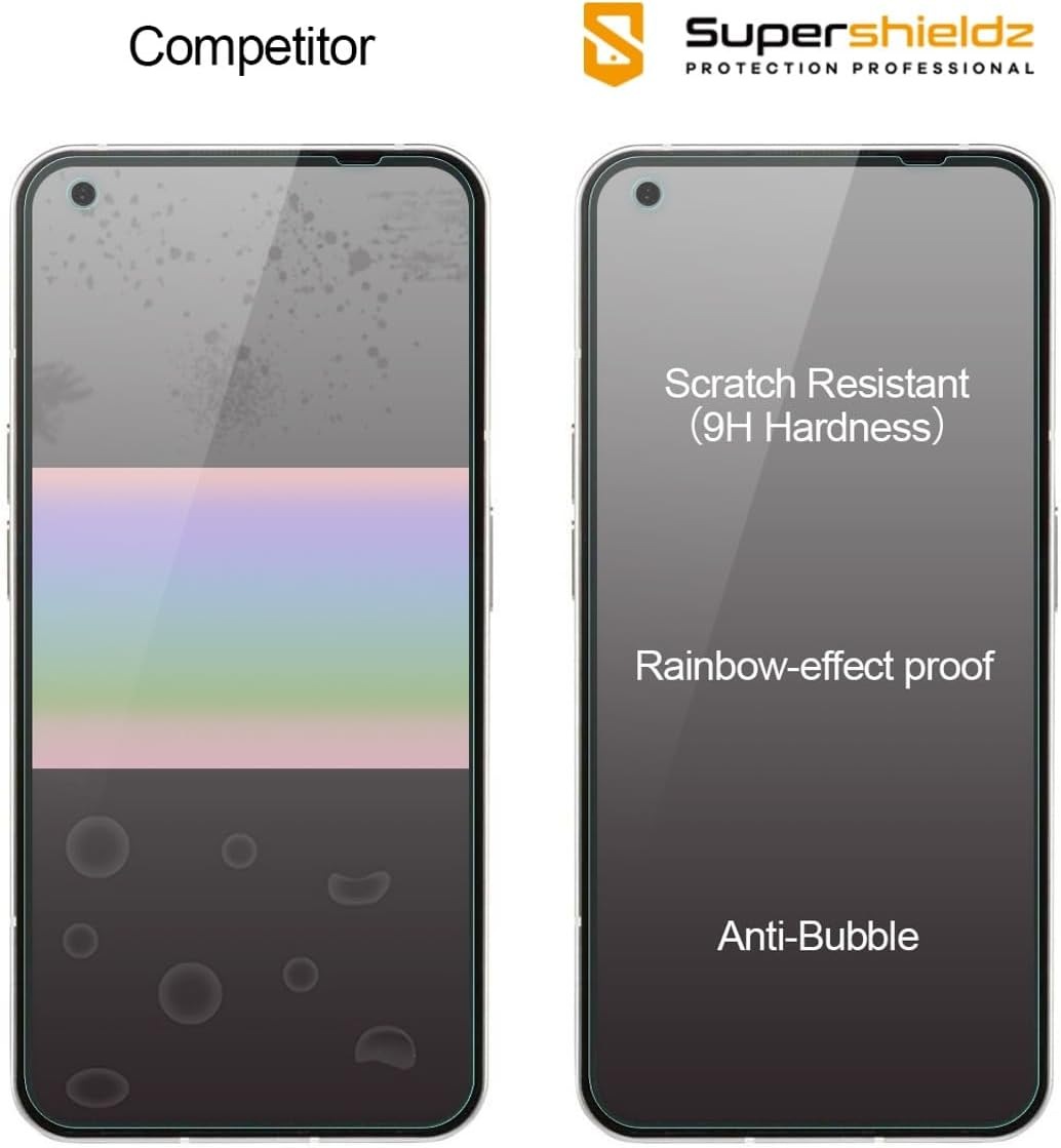 (2 Pack) Supershieldz Designed for Nothing Phone 1 Tempered Glass Screen Protector, anti Scratch, Bubble Free image number 1