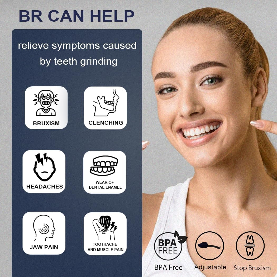 KOHEEL BR Mouth Guard for Teeth Grinding, Adjustable Night Guard, Stops Bruxism Dental Guard (4 Count) image number 2