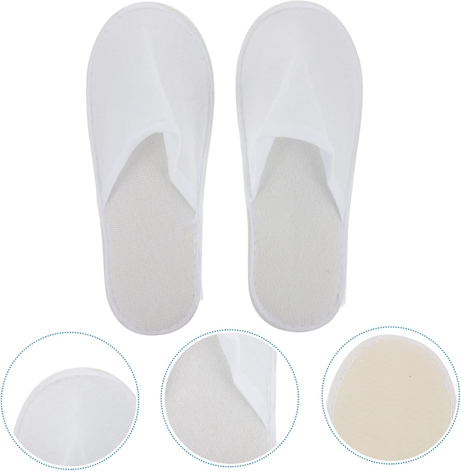 BESTYASH 20Pairs Disposable Casual Slippers for Living Indoor Home Slippers Women Men Brushed Cloth Material Hotel Guest Shoes image number 2