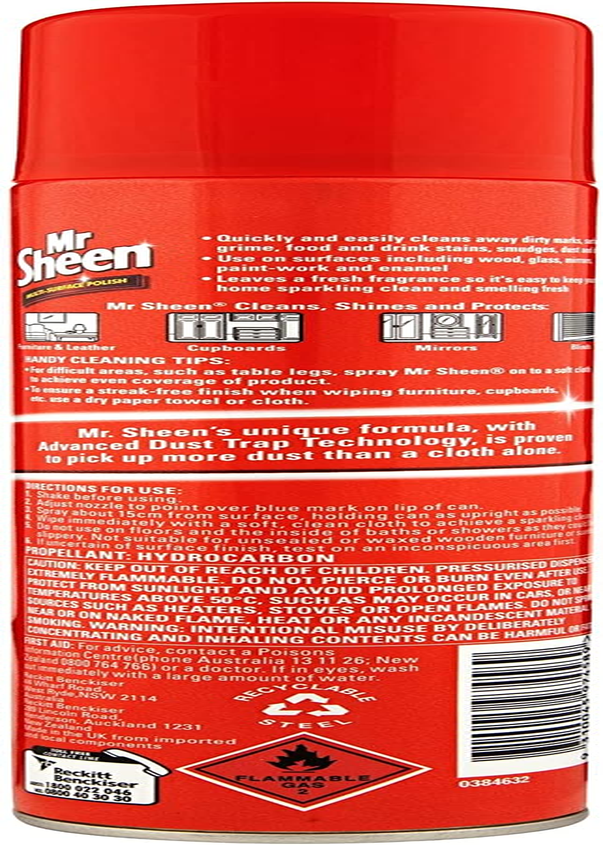 Mr Sheen Multi Surface Polish Aerosol, 250G