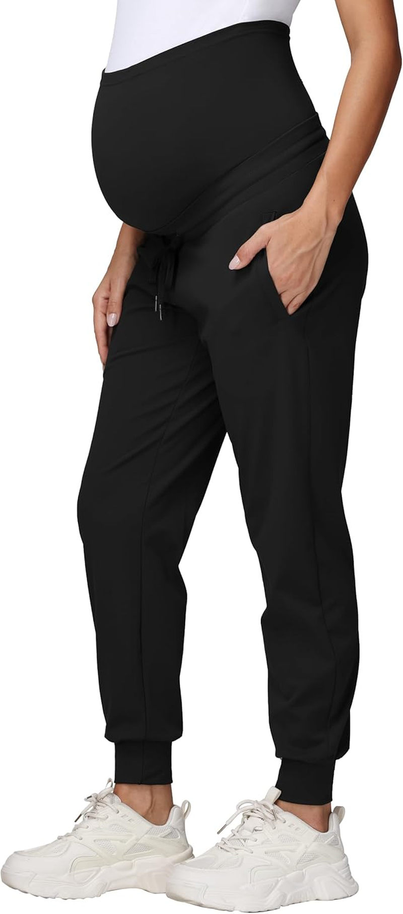 Women'S Maternity Jogging Bottoms Sweatpants Drawstring Pockets Pregnancy Trousers Running Lounge Workout Trousers