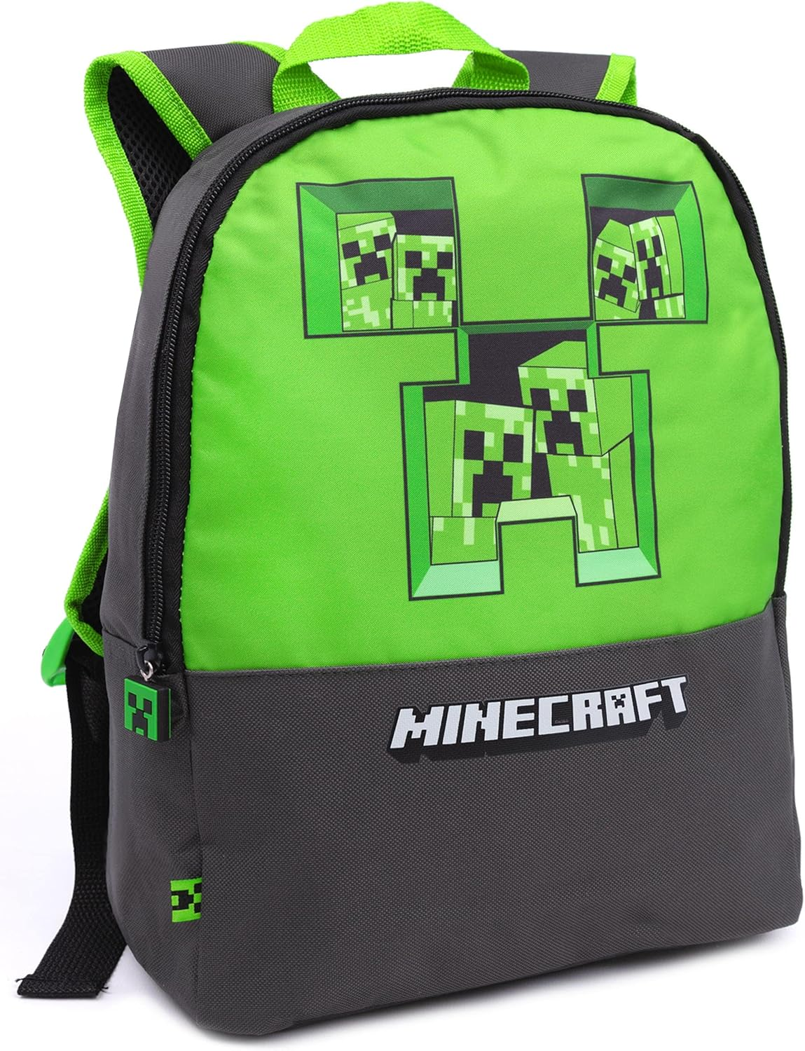 Minecraft Backpack Kids Pixel Creeper Breakthrough Grey School Bag One Size image number 2
