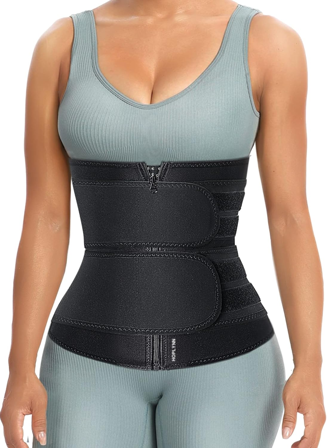 HOPLYNN Neoprene Sweat Waist Trainer Corset Trimmer Belt for Women Weight Loss, Waist Cincher Shaper Slimmer