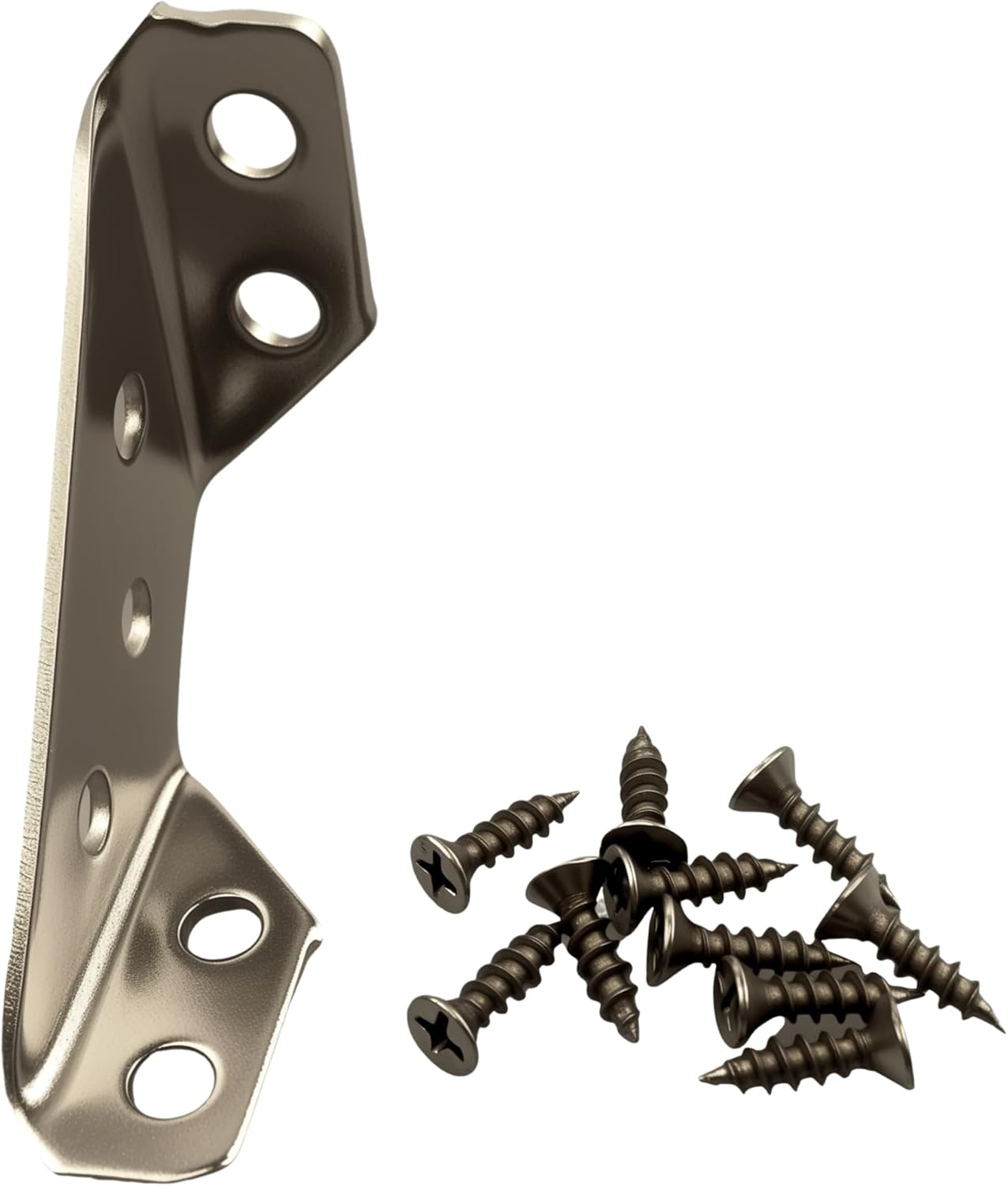 EFGTEK Furniture Corner Connector with 70 Pieces Screws,10 PCS Universal Heavy Duty Stainless Steel Corner Brackets for Furniture,Wood, Drawer, Shelves, Tables, Cabinets,Chairs,Closet image number 1