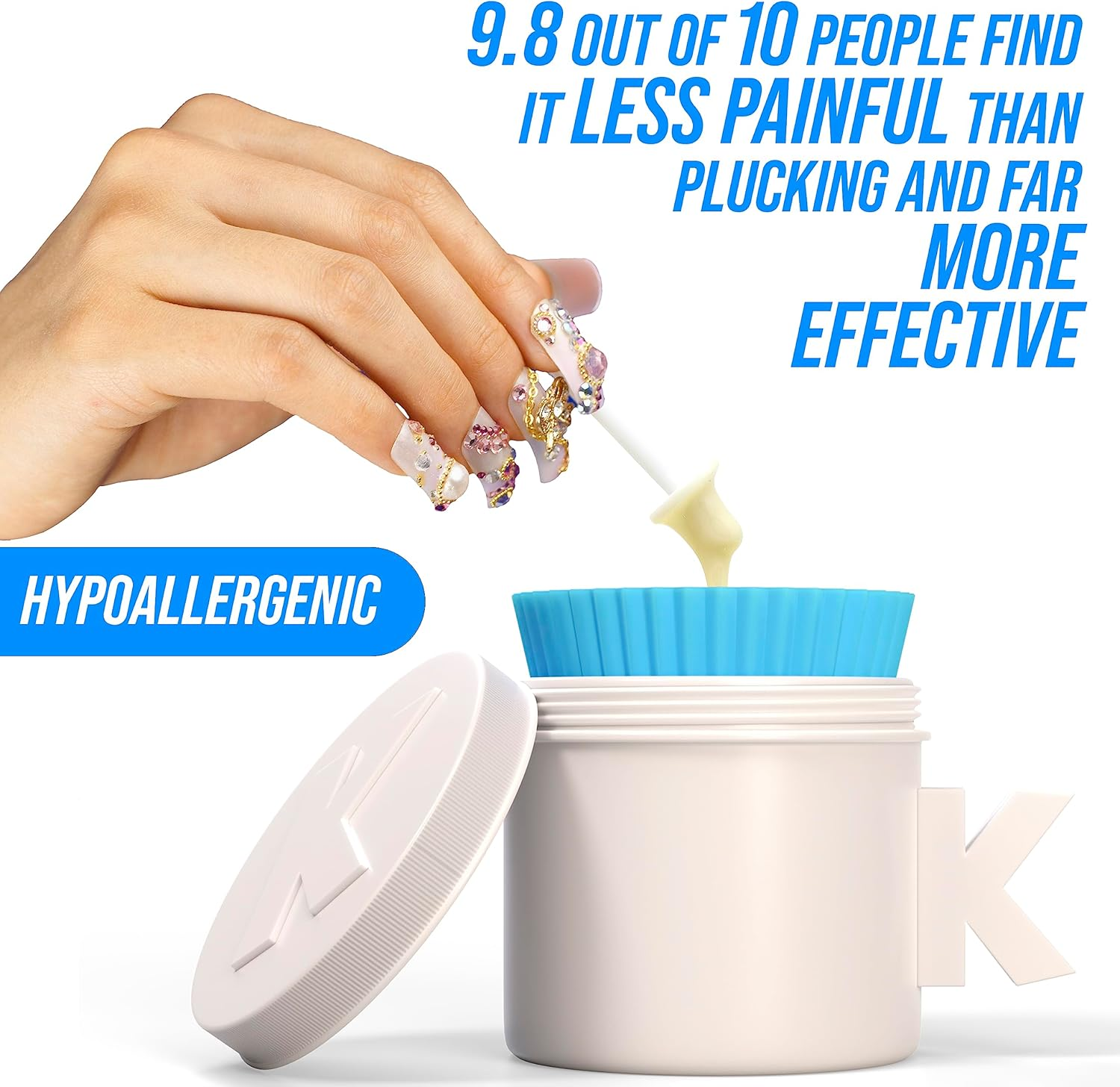 Kenashii Super Nose Wax Kit | 100 G Wax, 24 Applicators | No Microwave Required | New Nose and Ear Hair Removal Kit | Nasal Waxing for Men and Women | 12 X Balm Wipes and Mustache Guards | Storage Bag image number 3