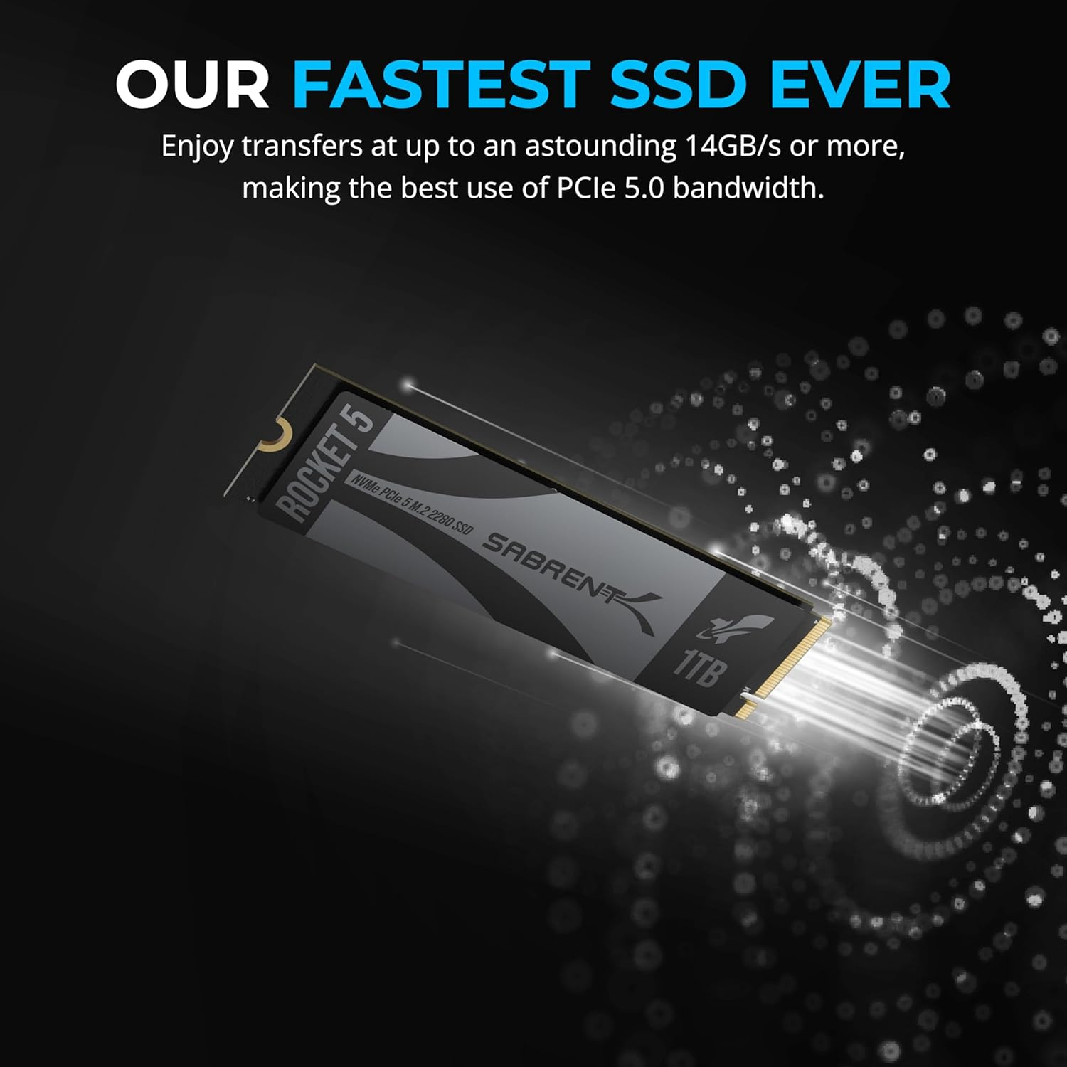 SABRENT Rocket 5 1TB Advanced Performance Internal M.2 Pcie GEN 5 14Gb/S X4 Nvme SSD (SB-RKT5-1TB) image number 1