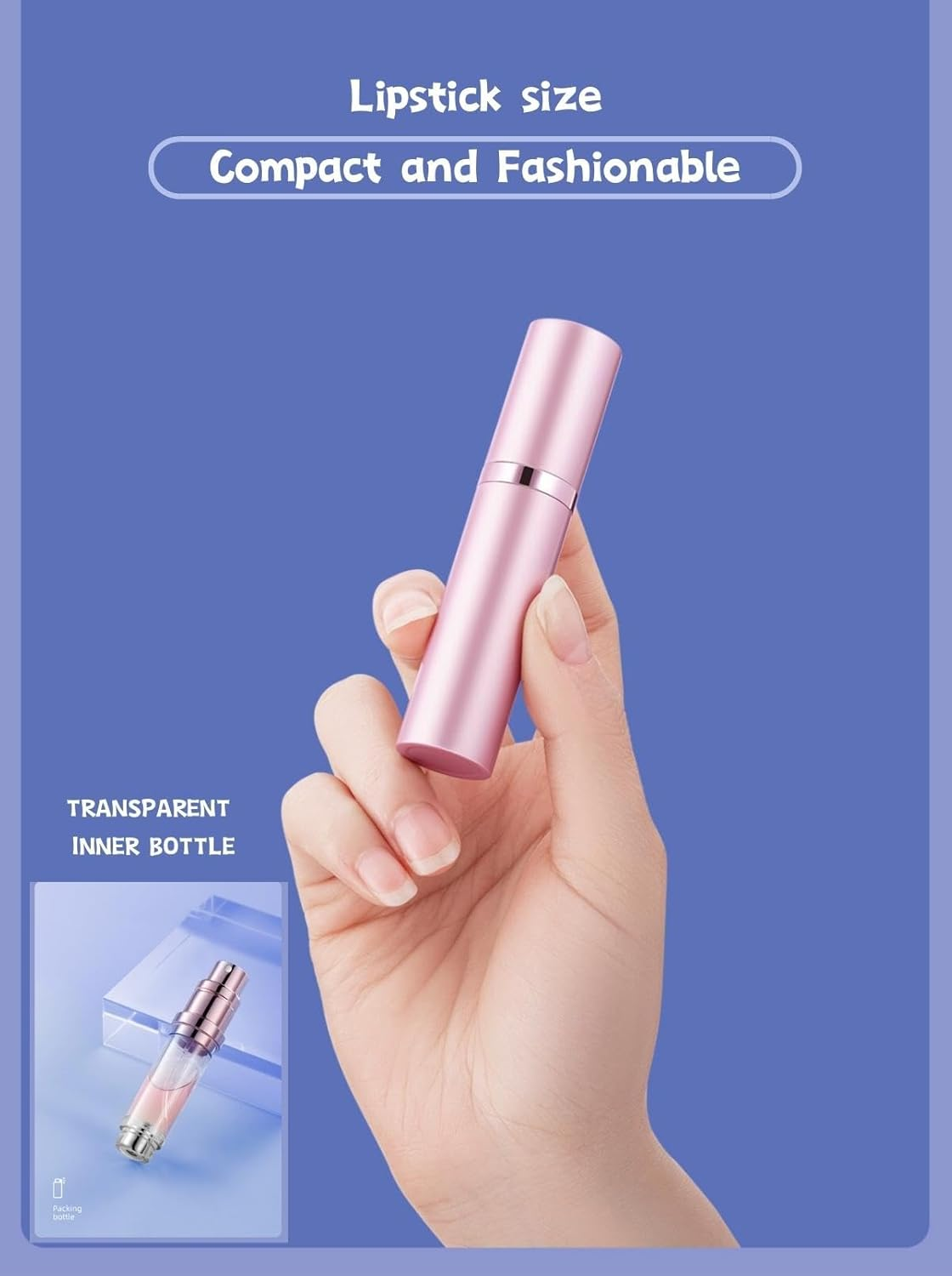 Perfume Atomizer, Travel Refillable Perfume Bottle, Mini Portable Perfume Empty Atomizer with Fine Spray Pump, Leaking Proof Perfume Container (Gold1)