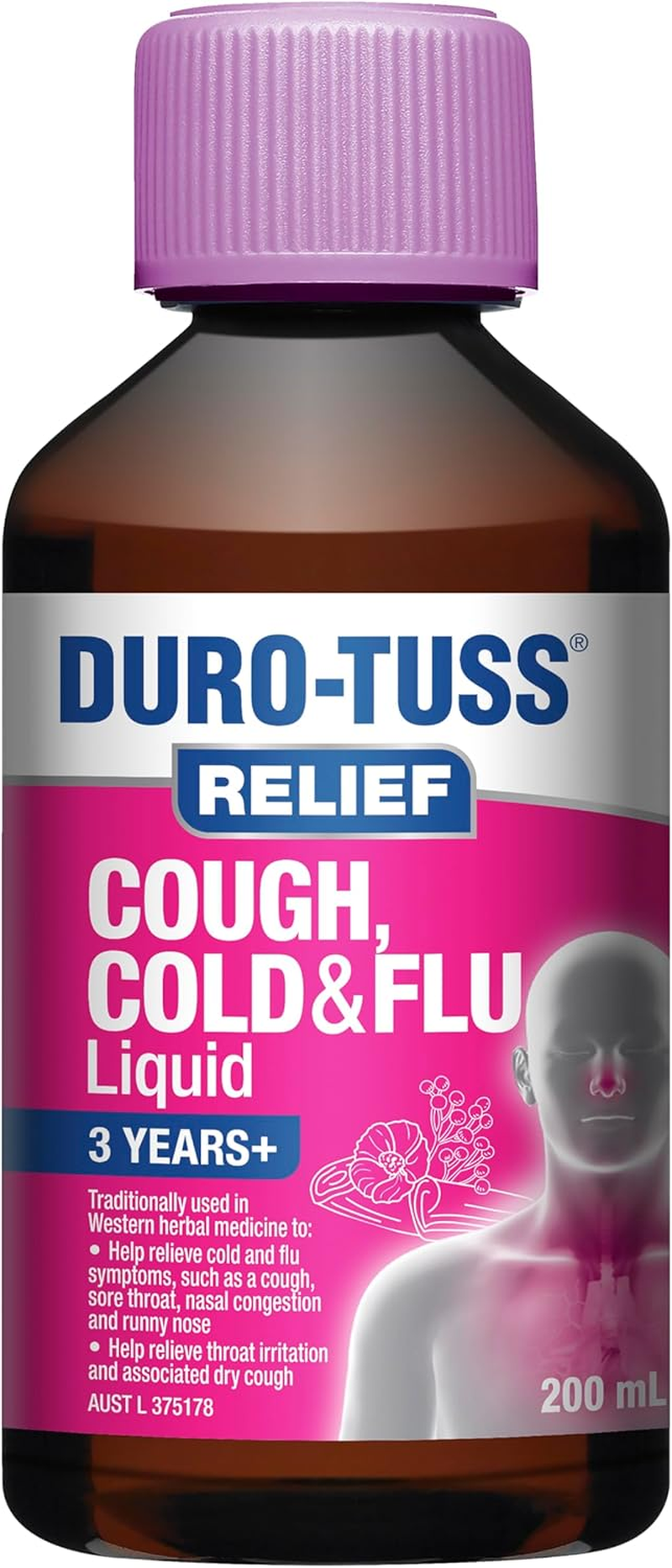 Duro-Tuss Relief Cough plus Cold & Flu Liquid 200 Ml image number 3