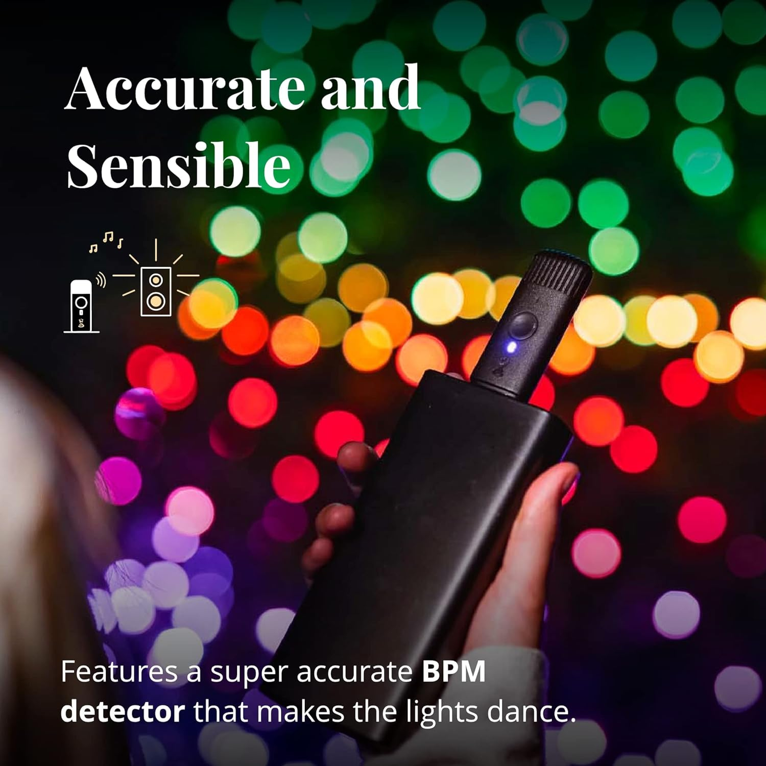 Twinkly Music &ndash; Bluetooth and Wi-Fi Usb-Powered Sound Sensor for Twinkly Smart LED Lights to Sync to Music image number 1