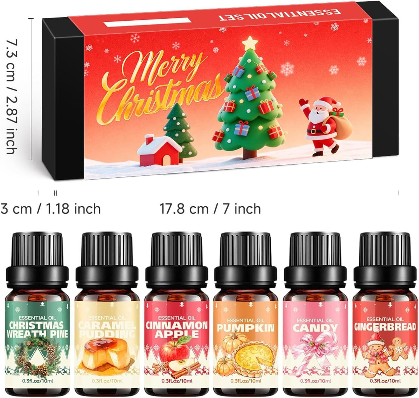 Christmas Fragrance Oil - Cheerful Fragrances Set of Winter Fragrances | Perfumes for Soap Production of 6 Pieces | Christmas Fragrances &ndash; Cheerful Scented Oil, 6 Pieces by Prof image number 5