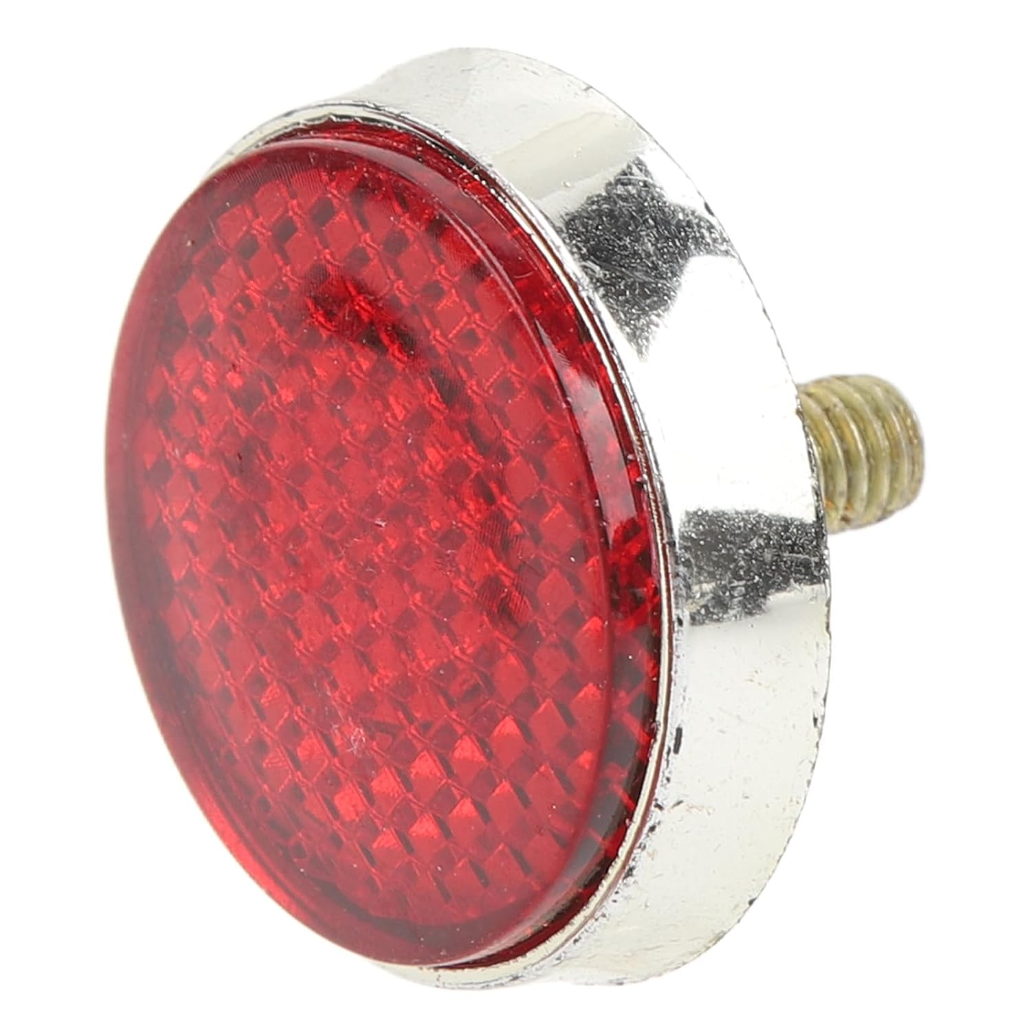 4Pcs Red round Reflector, High-Brightness Waterproof Stylish round Red Safety Reflector 42Mm for M6 Thread Motorbike, ATV, Scooters, Bikes image number 1