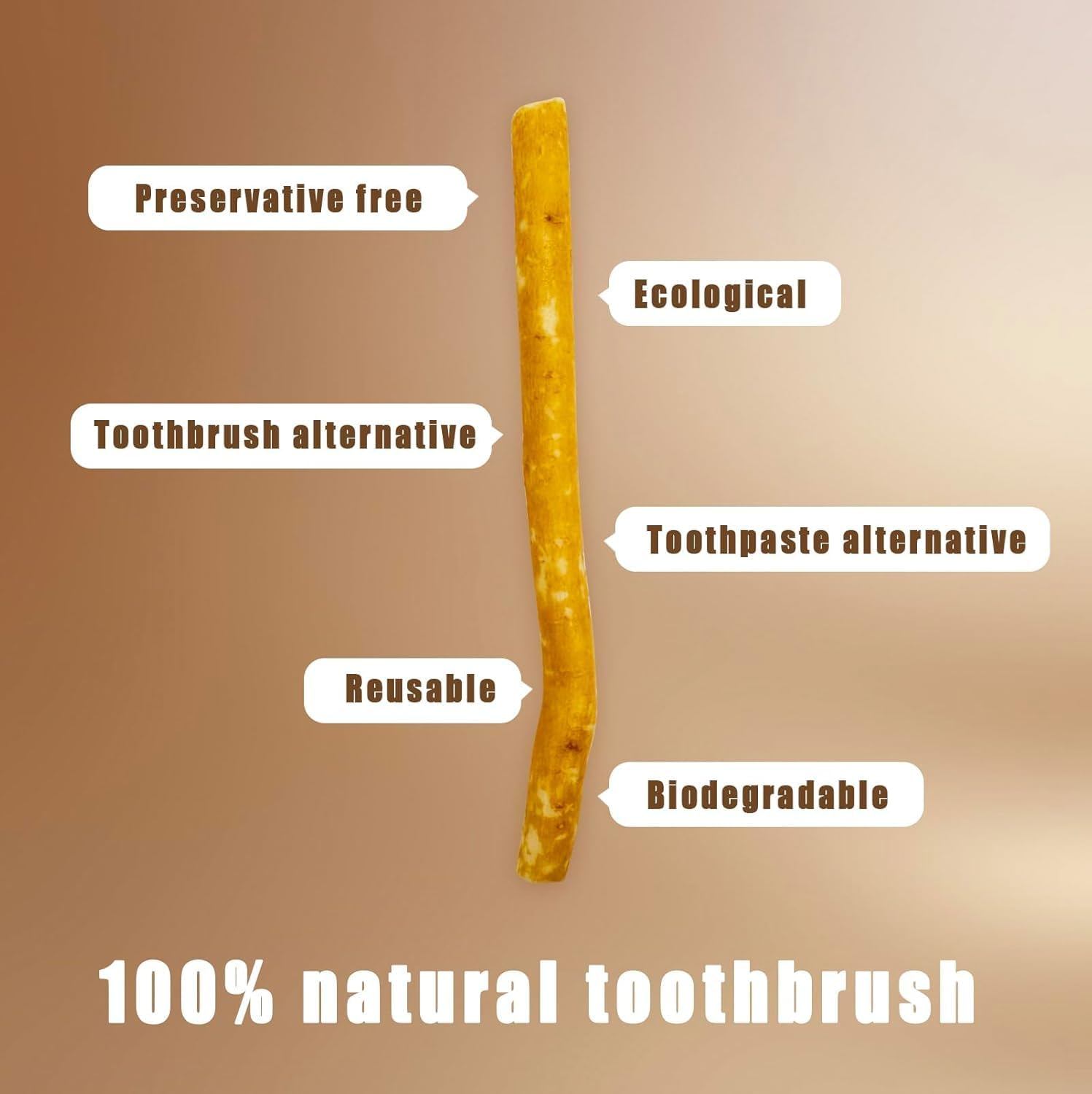 12 Pack Natural Miswak Toothbrush - Vacuum Sealed Traditional Toothbrush Stick - for Healthy Teeths,Gums and Fresh Breath (Clove Flavor) image number 2