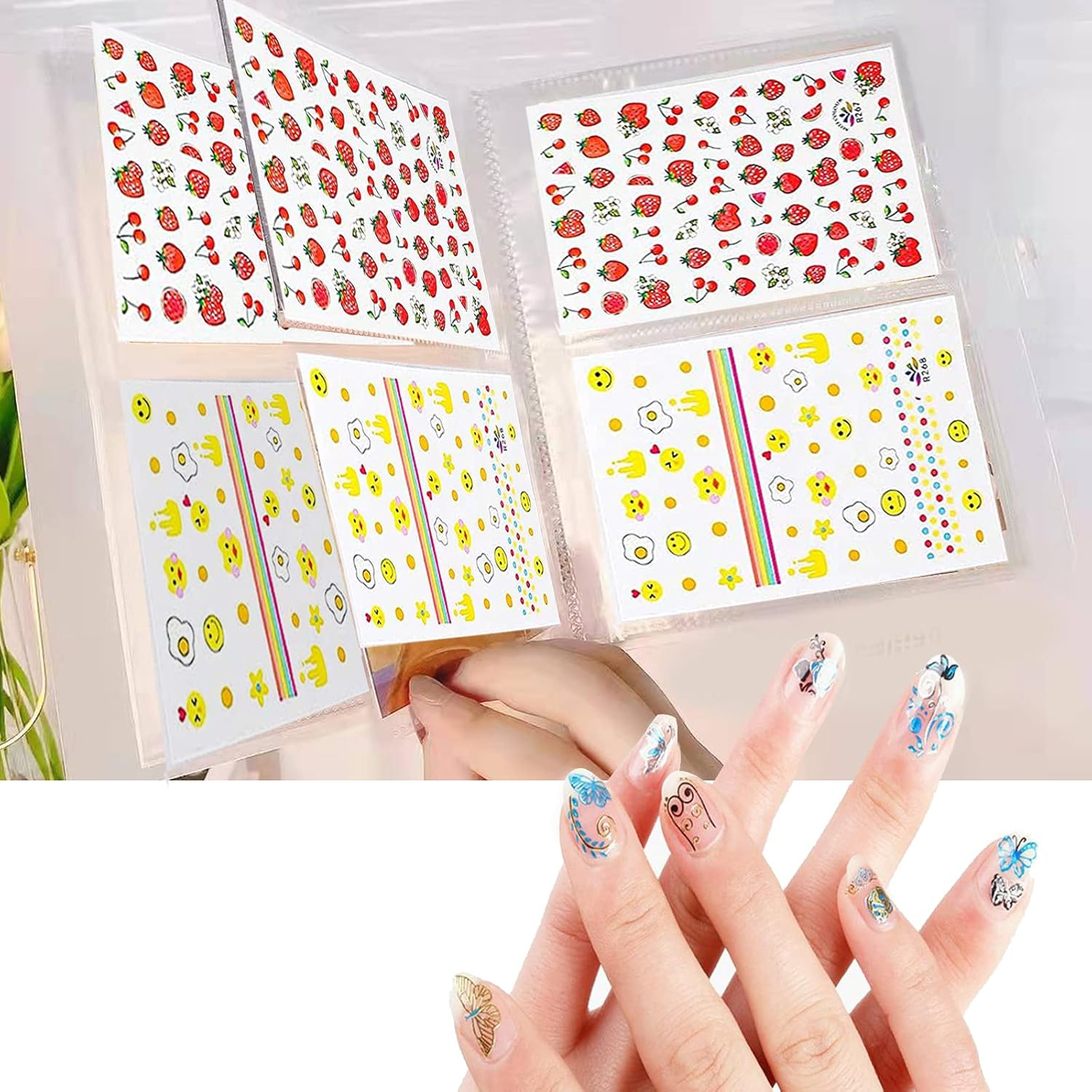 Nail Sticker Album Storage Book 144 Slots Nail Art Decals Stickers Holder Organizer Display Book Collecting Album- No Stickers Included image number 4