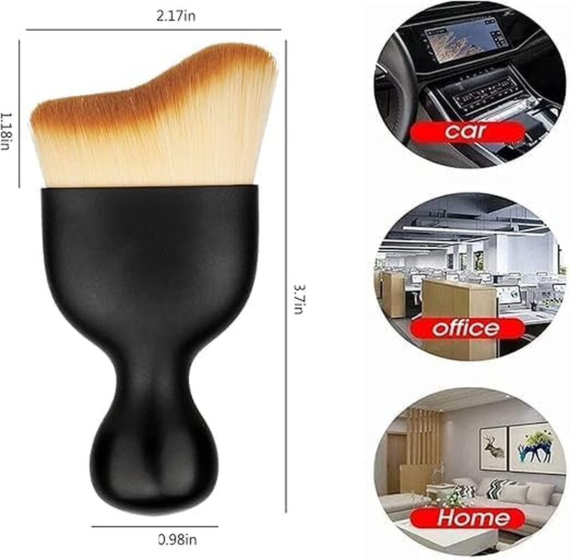 4PCS Car Brush Interior Detailing Brush Set Protective Case Car Cleaning Brush Interior Tool,Brush,Cleaning Soft Bristles Interior for Dashboard,Leather Dust Dashboard, Air Vents Console image number 2
