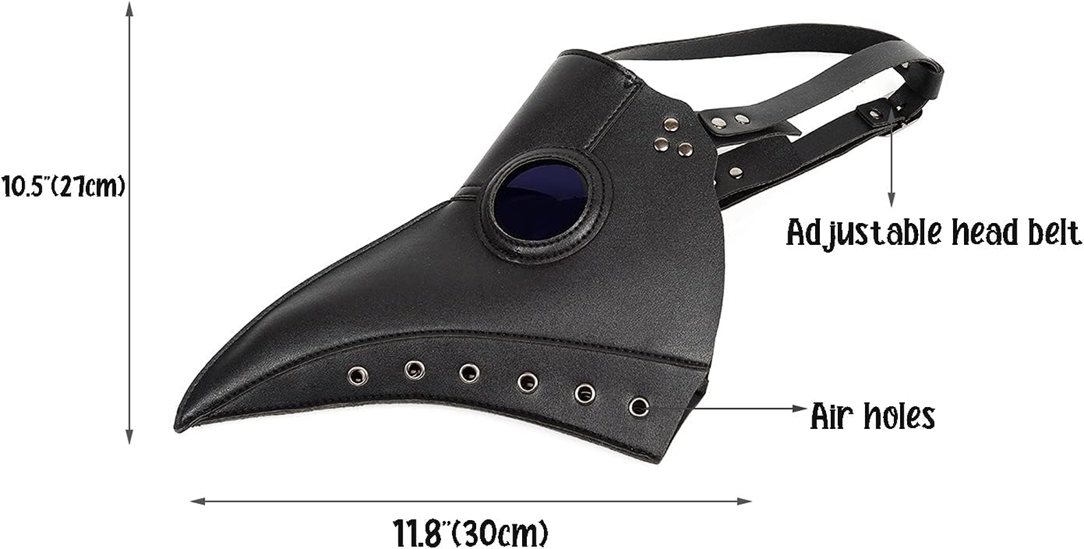 Raxwalker Plague Doctor Bird Mask Long Nose Beak Cosplay Steampunk Halloween Costume Props image number 5