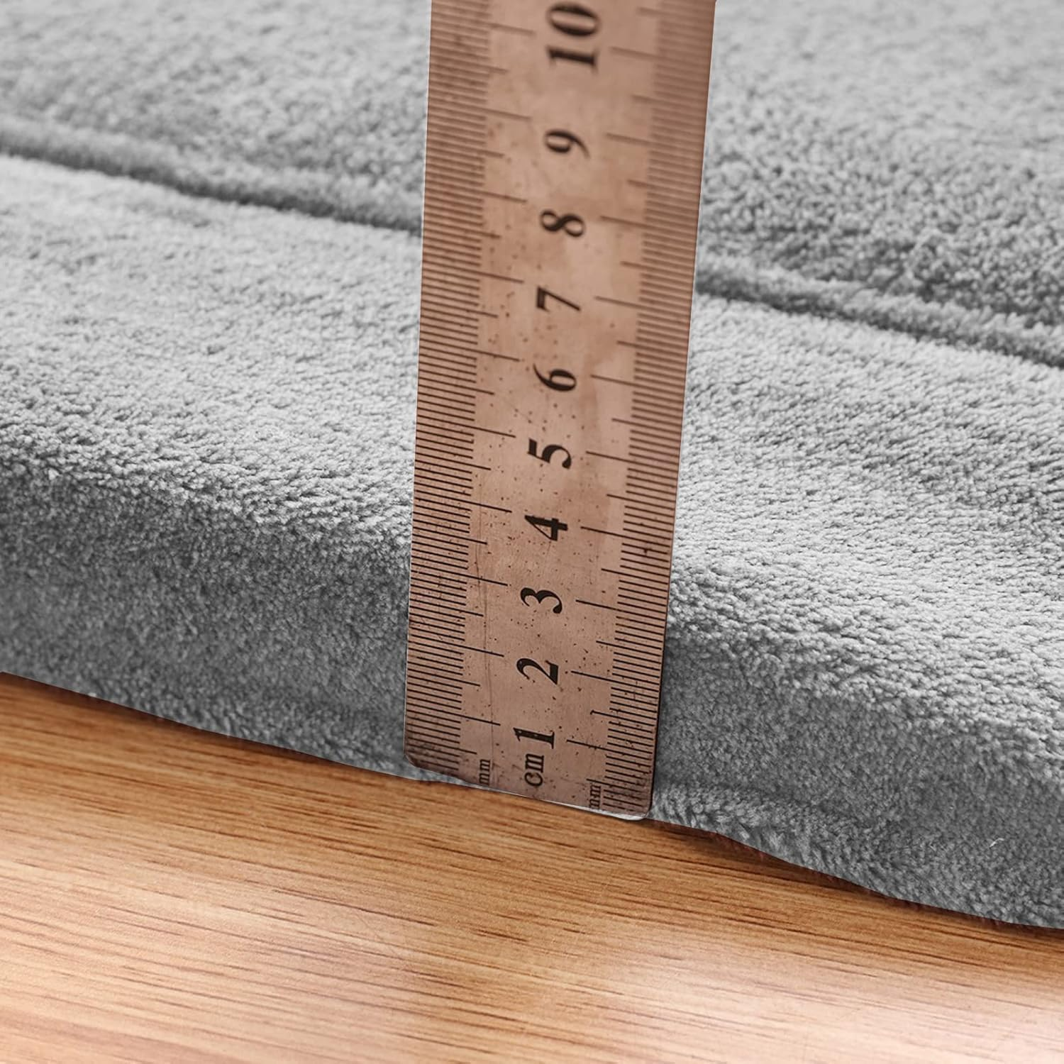 Grey Memory Foam Play Mat - 3CM Thick, Soft Coral Velvet, Large Non-Slip Nursery Rug, Tummy Time,Crawling Mat,Yoga Mat,Living Room Mat(150 * 200 * 3Cm) image number 1