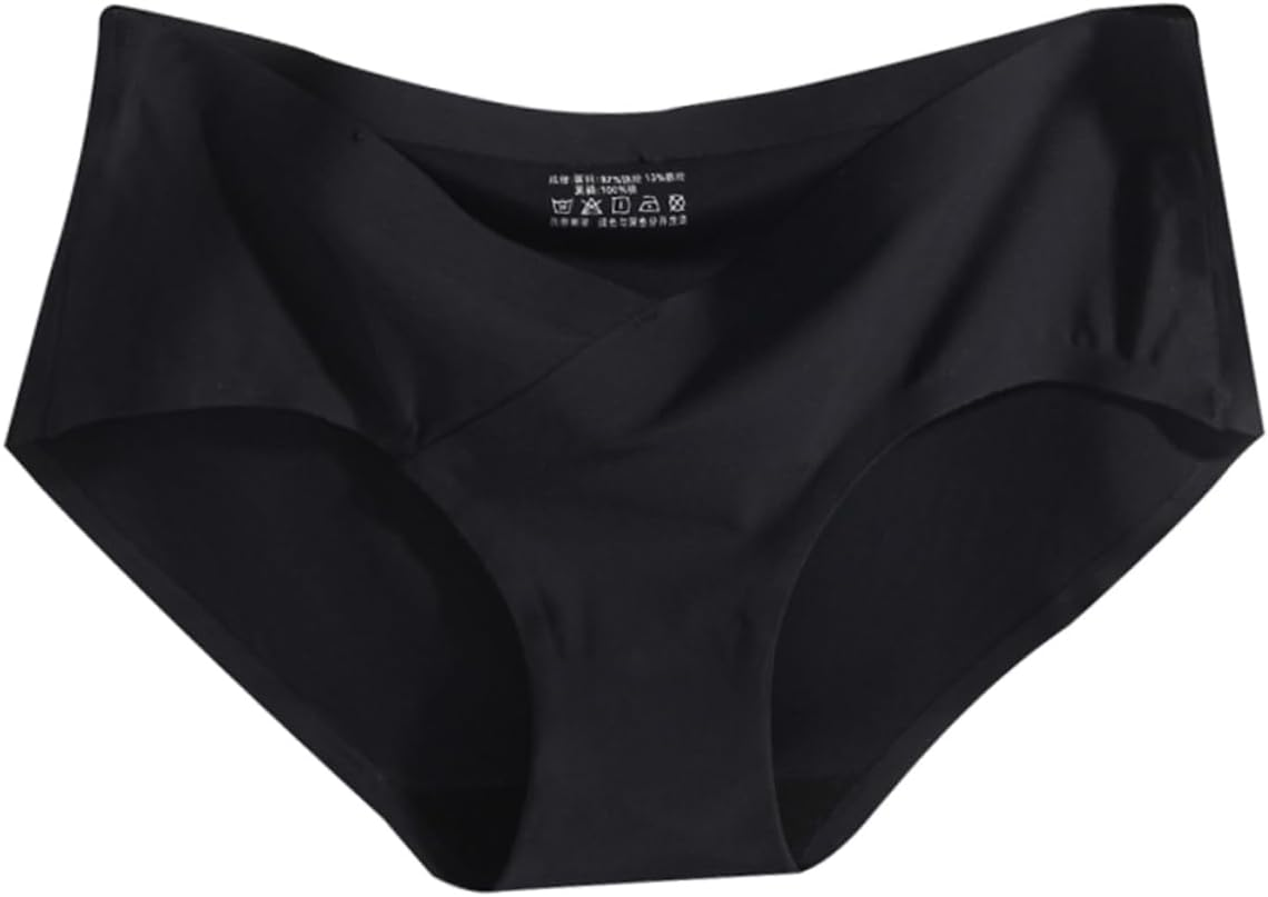 3Pcs Cotton Maternity Underwear Low Waist Seamless Nursing Panties for Pregnant Women