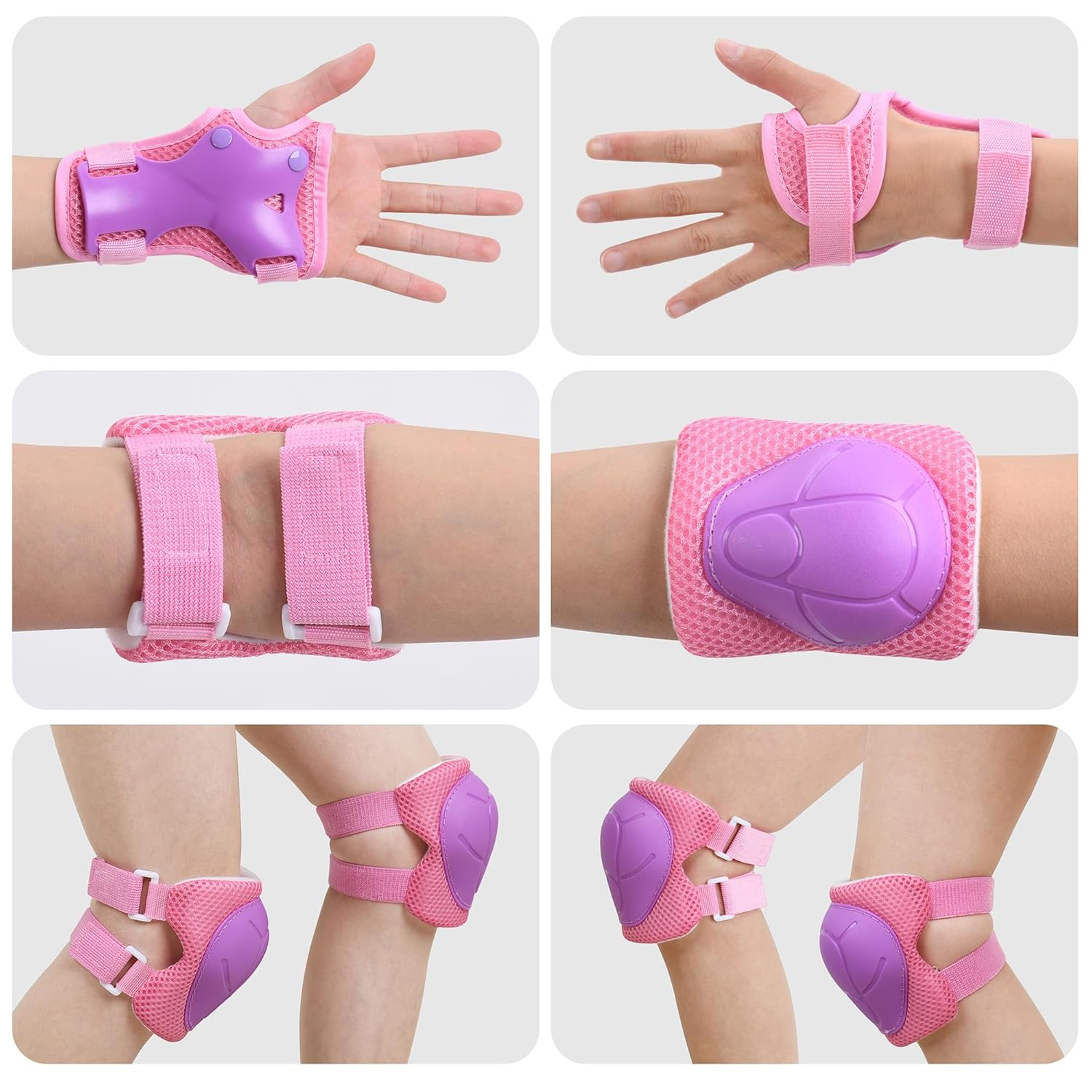 Kids Protective Gear, Knee Pads Elbow Pads with Wrist Guards for Roller Skating Cycling Skateboard Bike Scooter Rollerblade Safety Gear for Kids 2-7 Years Old image number 5