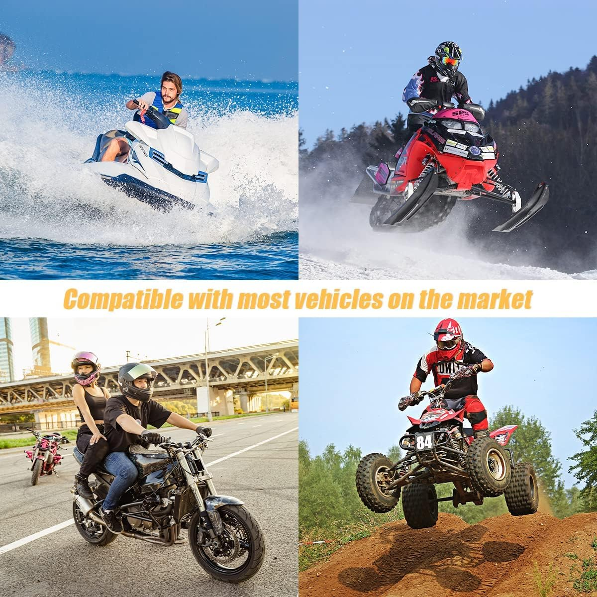 1" 25Mm Motorcycle Hand Grips, 2Pack Non Slip Rubber Handlebar, 1 Inch Diameter Comfortable Hand Bar Thruster Grips, Universal for Motorcycle, Offroad, Honda, Kawasaki, Suzuki image number 1